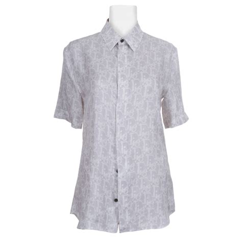 chemise dior soie|Chemise en soie Dior Gris taille 38 EU (tour de cou / collar) en .